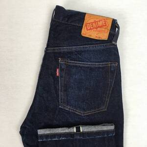 【現】DENIME ドゥニーム WEGO ウィゴー XXタイプ DB15-004 日本製 W30 革パッチ セルビッチ 黄耳 隠しリベット ボタンフライ 赤タブ