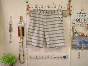 ♪ Одежда 4418♪ Half Pants Stripe Pattern Gap W91cm (фактическое измерение около W = 97 см) Неиспользованный продукт ~iiitomo~