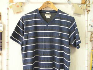 ♪服4516♪ 半袖　ＶネックＴシャツ Hush Puppies ハッシュパピー Ｌ（メンズのＳ位？） Used　 ～iiitomo～