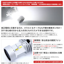 ★簡単ポン付け★ B14 ラシーン LEDヘッドライト H4 Hi/Lo 左右2個セット ※ケーブル&バラスト不要※ バルブ 純正交換 ニッサン GRANDE_画像2