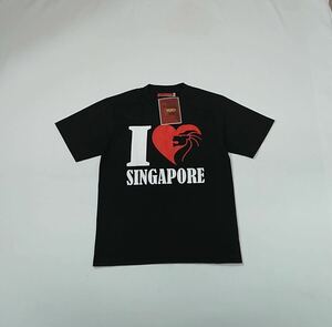 (未使用) FIRST CLASS // SINGAPOREプリント 半袖 Tシャツ・カットソー (黒) サイズ S