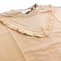 新品　120cm FO セラフ seraph 半袖Tシャツ Tシャツ　シンプル　ブラウン　タッセル　ベージュ_画像2
