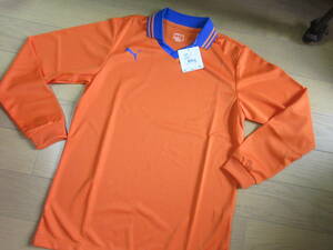 PUMA Junior mesh long sleeve shirt 160. orange new goods * settlement of accounts sale *