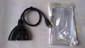 HDMI/A スイッチ切替器(オス×1出力、メス×3入力)分配/セレクター