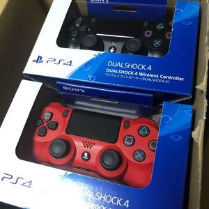 PS4 ワイヤレスコントローラー(DUALSHOCK4) マグマ・レッド ブラック CUH-ZCT2J11 純正 2個セット
