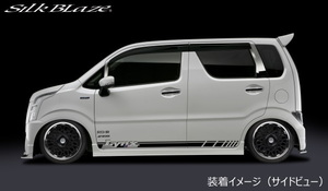 SilkBlaze/ステンレスピラーカバー4P　ワゴンR…MH35/MH55（H29.02～）純正バイザー装着車専用　品番：SB-STLP-MH55