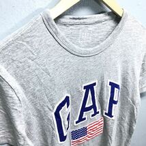 ●ギャップ　Tシャツ　グレー GAP メンズS コットン100% 半袖 トップス アメカジ カジュアル 星条旗 アメリカ 霜降り アメカジ 古着 /735ii_画像5