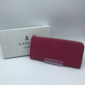 LANVIN en Bleu ランバンオンブルー L字ジップ 財布 ウォレット ピンク