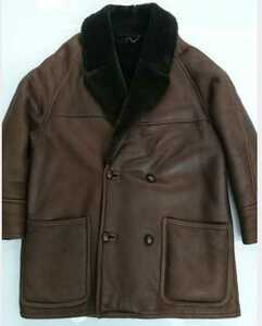 UA handling regular price 21 ten thousand jpy Wooleau- rear Britain made top class real mouton pea coat 40 superior article 