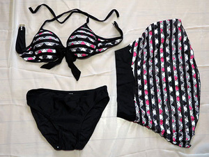 new goods unused 3 point set * lady's / bikini * skirt *M*0509
