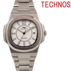 送料無料★特価 新品 正規品★TECHNOS テクノス T9A71SW ノーチラスタイプ メンズ腕時計 ホワイト クオーツ メーカー保証付 プレゼントにも