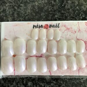 ジェルネイルチップ 偏光ホワイト