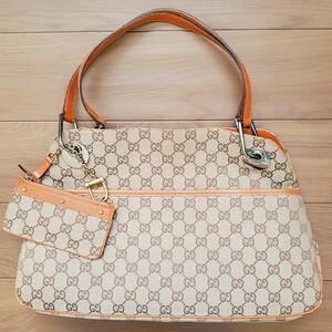 Gucci キャンバス トートバッグ コインケース付き