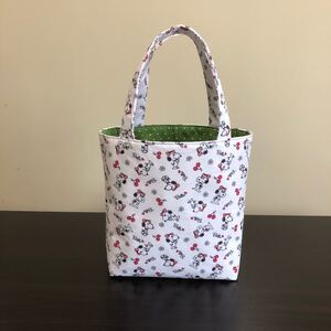 ハンドメイド シンプルミニトートバッグ(ベルちゃん)