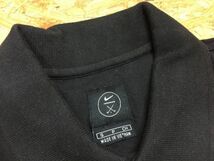 ナイキ NIKE スポーツ ゴルフ シンプル ロゴ刺繍 半袖ポロシャツ メンズ コットン100% S 黒_画像2