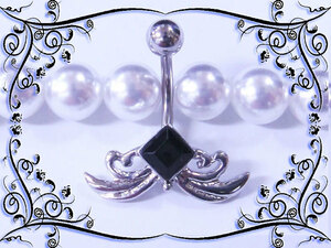 * prompt decision { body piercing } black Stone wing banana 14G*674