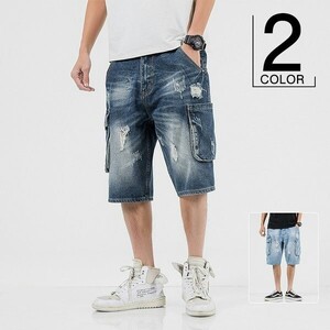 デニム メンズ ジーンズ ダメージデニムパンツ ショートパンツ ボトムス