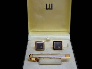 *N2704*# beautiful goods #[dunhill] Dunhill [ silver * Gold ]# cuffs & necktie tweezers!