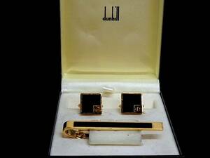 *N2715*# superior article #[dunhill] Dunhill [ Gold ]# cuffs & necktie tweezers!