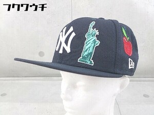 ◇ New Era ニューエラ 刺繍 ワッペン ベースボール キャップ 帽子 ブラック サイズ7 メンズ