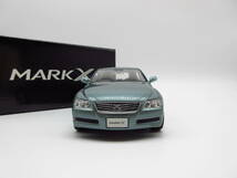 1/30 トヨタ 初代マークX MARK X 120系 後期　非売品 カラーサンプル ミニカー　ターコイズマイカメタリック_画像2