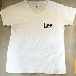 lee メンズ S オシャレ 白 Tシャツ　シンプル　used