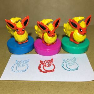 3体セット ポケモン キャラクター スタンプ ブースター フィギュア