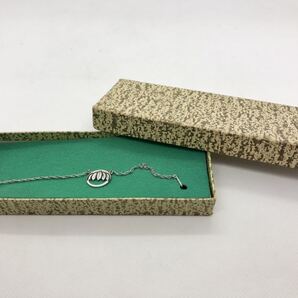 Silver 家紋 五枚笹文様 チェーンネクタイ留め 紙箱入 シルバー