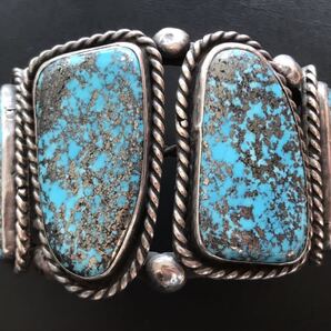 NAVAJO 【OLD PAWN】1960~70's GEM MORENCI Turquoise モレンシ ターコイズ バングル ナバホ インディアンジュエリー ホピ