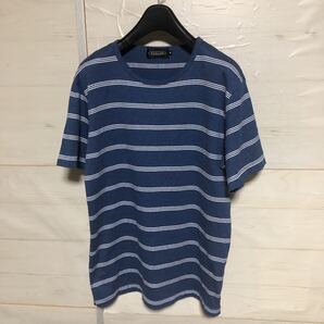 日本製 ixi:z イクシーズ ボーダー Tシャツ 青系×白 M 美品 管理B1287