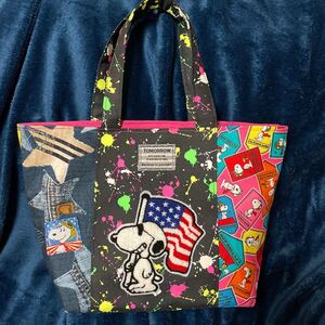 スヌーピーワッペン トートバッグ ハンドメイド