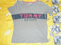 【即決】ハワイ購入 TOMMY HILFIGER SPORT ロゴTシャツ GY XL 大きいサイズ_画像2