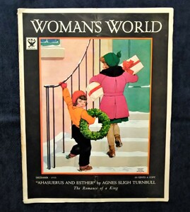 1933年 戦前 女性誌 Woman's World 表紙イラスト Miriam Story Hurford/アンティーク ファッション/料理/手芸/広告/Agnes Sligh Turnbull
