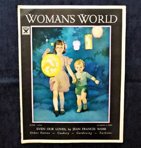 1934年 戦前 女性誌 Woman's World 表紙イラスト Miriam Story Hurford/アンティーク ファッション/料理/手芸/広告/Jean Francis Webb