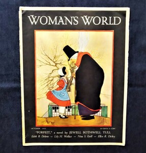 1933年 戦前 女性誌 Woman's World 表紙イラスト Miriam Story Hurford/アンティーク ファッション/料理/手芸/広告/Jewell Bothwell Tull