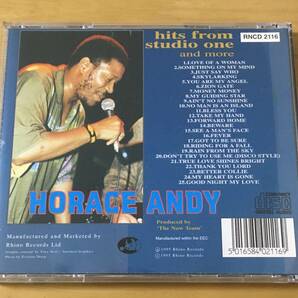 Horace Andy Hits from Studio One & More 輸入盤CD 検:ホレスアンディ Reggae Lovers Roots Coxsone Alton Ellis Delroy Wilson Jah Shakaの画像2