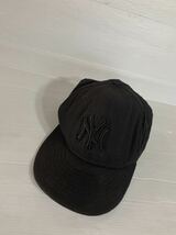 NEW ERA ニューエラ　オールブラック　ニューヨークヤンキース　Yankees 国内正規　ウール100 ベースボールキャップ　野球帽子 7 5/8 黒_画像10
