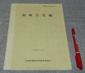 鳥坂5号墳 　鳥坂5号墳発掘調査団 編著　揖保川町教育委員会　/　兵庫県　揖保川町　古墳　遺跡　たつの