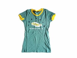 新品 libidoroul イラスト ロゴ Tシャツ 半袖 車 1 緑 トップス　カットソー レディース S 小さいサイズ