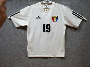 アディダス adidas サッカー 普段着 USED汚れあり 半袖 プラクティスシャツ 練習着 SIZE:L カラー:写真参照 ベストバイ