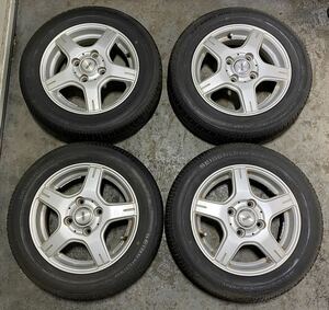 送料無料　155/65R13 73S（SEIBERLING）SL101 アルミホイール付き　PCD100 13×4.00B ET43 ハブ径66 4本 C.216