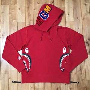 shark side zip hoodie Mサイズ プルオーバー シャーク パーカー a bathing ape bape エイプ ベイプ アベイシングエイプ WGM red 9696