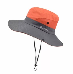 ２個セット　色選択！　親子　ペア帽子　登山　キャンプ　夏　携帯用　つば広　涼しい　ＵＶカット　折り畳み　携帯