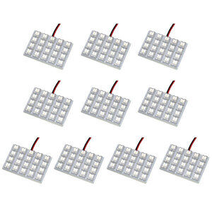 10個セット●● 12V FLUX20連 4×5 LED 基板 端子形状T10 ルームランプ ホワイト