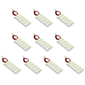 10個セット●● 12V SMD15連 3×5 LED 基板 端子形状G14(BA9s・T8.5) 3チップ総発光数45発 ルームランプ ホワイト