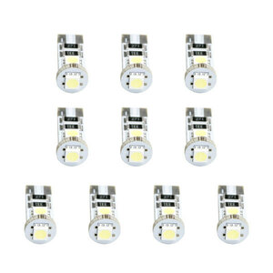 10個セット●● 12V SMD3連 T10 LED 電球 ICキャンセラー カンバス内蔵 ホワイト