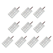 10個セット●● 12V FLUX15連 3×5 LED 基板 端子形状T10×42mm ルームランプ ホワイト_画像2