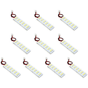 10個セット●● 12V SMD12連 2×6 LED 基板 端子形状T10×31mm 3チップ総発光数36発 ルームランプ ホワイト