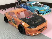 送料無料　ラジコン　ボディ　1/10 日産　シルビア　S15 ヨコモ　ドリフト　点灯ランダムLED付き　YOKOMO NISSAN SILVIA_画像1