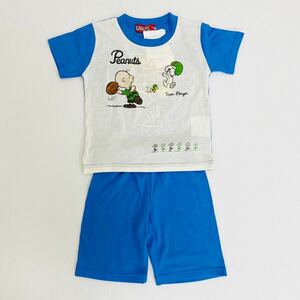  new goods 13939 Snoopy blue color blue short sleeves shines pyjamas . light short sleeves pyjamas 110cm shorts set Kids Junior pyjamas for summer 